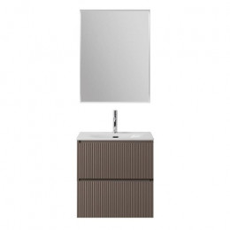 BelBagno Тумба с раковиной Uno mini 60 подвесная Бежевый матовый с раковиной BB-8099-3-60