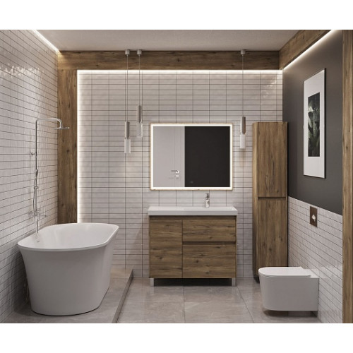 Aquanet Тумба с раковиной Nova Lite 2.0 90 R дуб рустикальный