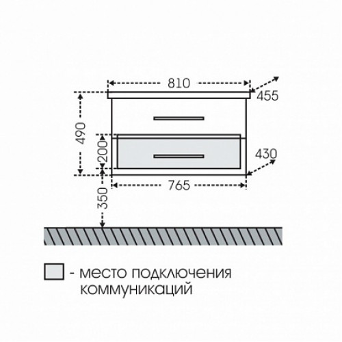 СанТа Мебель для ванной Омега 80 Фостер подвесная