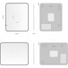 Aquanet Зеркало Контур 100x80 Led TX с подсветкой и антизапотеванием черное