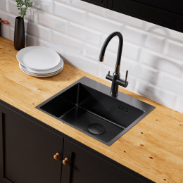 Мойка для кухни Lemark Janga 9932112 54x51 черный матовый