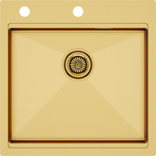 Мойка для кухни Paulmark Kroner Pro PM705151-BG 51x51 брашированное золото