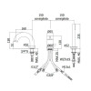 Смеситель на борт ванны Paffoni Light LIG047HGSP 266771 золото матовое