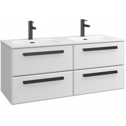 BelBagno Мебель для ванной Eco Cer-N 120 с 4 ящиками bianco lucido CZR-8073-120-2 ручки матовые чёрные