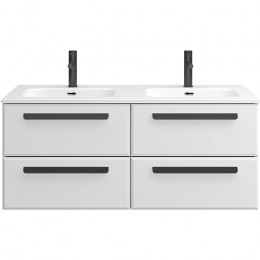 BelBagno Мебель для ванной Eco Cer-N 120 с 4 ящиками bianco lucido CZR-8073-120-2 ручки матовые чёрные