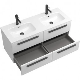 BelBagno Мебель для ванной Eco Cer-N 120 с 4 ящиками bianco lucido CZR-8073-120-2 ручки матовые чёрные