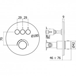 Смеситель для душа Paffoni Compact Box CPM019HG золото