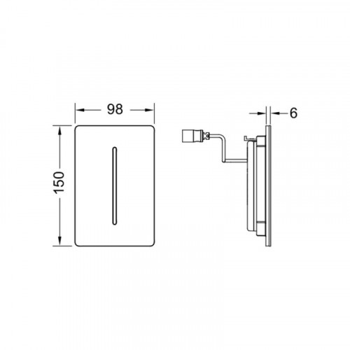 Панель смыва Tece TECEfilo-Solid Urinal 9242036 белый матовый