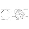Зеркало ECLIPSE smart 80x80 в черной рамке