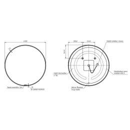 Зеркало ECLIPSE smart 80x80 в черной рамке