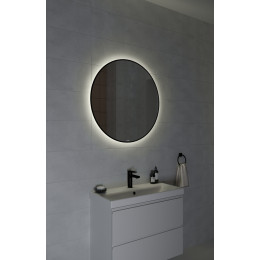Зеркало ECLIPSE smart 80x80 в черной рамке