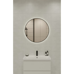 Зеркало ECLIPSE smart 80x80 в черной рамке