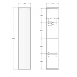 BelBagno Шкаф подвесной UNO 33/160 Бежевый матовый