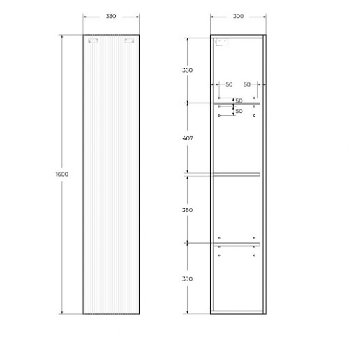 BelBagno Шкаф подвесной UNO 33/160 Бежевый матовый