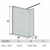 WeltWasser Душевая перегородка WW400 Walk-In 60G+30G
