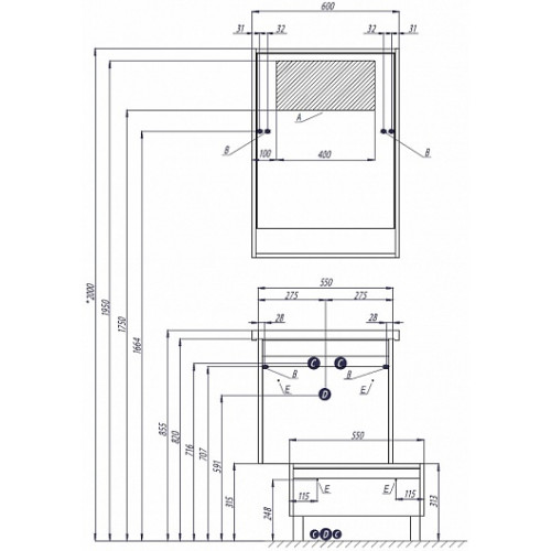 Акватон Комод Капри 55 белый