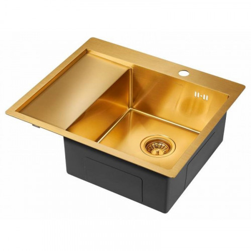 Мойка для кухни Paulmark Flank PM225951-BGR 59х51 золото