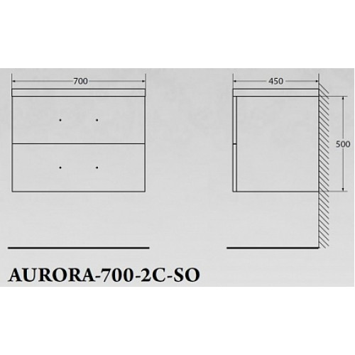 BelBagno Тумба с раковиной AURORA 700 Pietra Grigio