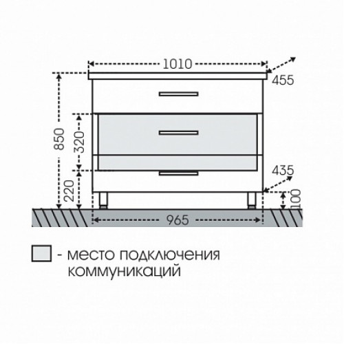СанТа Мебель для ванной Виктория 100 NEW напольная