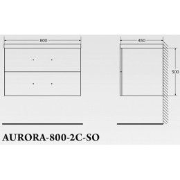 BelBagno Мебель для ванной AURORA 800 Cemento Scuro, TCH