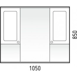Зеркальный шкаф Corozo Прованс 105С SD-00000469 белый