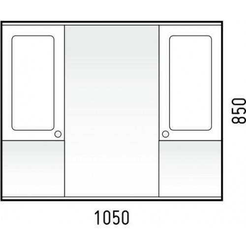 Зеркальный шкаф Corozo Прованс 105С SD-00000469 белый