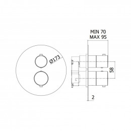 Смеситель с термостатом Paffoni Light LIQBOX016CR 243898 хром