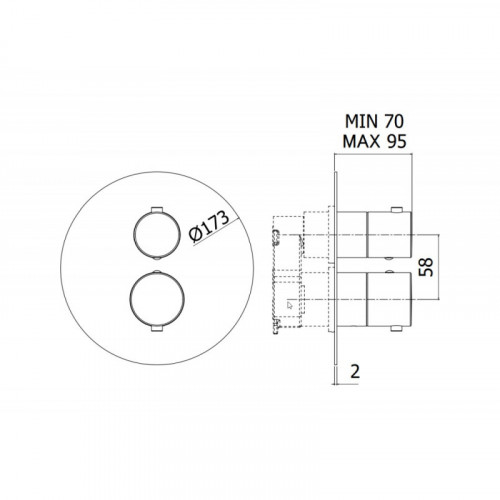 Смеситель с термостатом Paffoni Light LIQBOX016CR 243898 хром