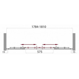 BelBagno Душевая дверь UNO-BF-2-180-P-Cr Punto