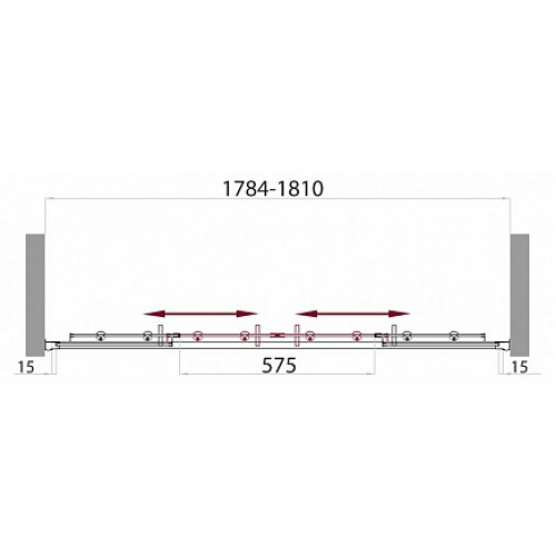 BelBagno Душевая дверь UNO-BF-2-180-P-Cr Punto