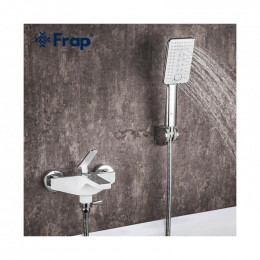 Смеситель для ванны Frap белый/хром F3258