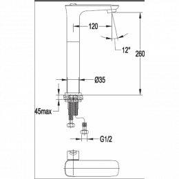 Смеситель для раковины Cezares TESORO-F-LC-01-W0 хром
