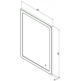 Aquanet Зеркало Ирис 60x80 с подсветкой и антизапотеванием
