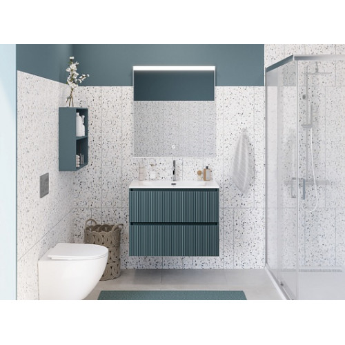 BelBagno Тумба с раковиной Uno mini 90 подвесная Голубой матовый с раковиной BB-8099-3-90