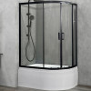 Royal Bath Душевой уголок RB 8120BK-T-BL 120х80х200 L