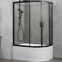 Royal Bath Душевой уголок RB 8120BK-T-BL 120х80х200 L