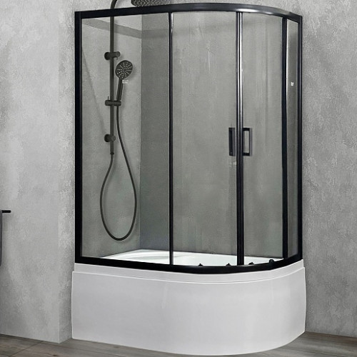 Royal Bath Душевой уголок RB 8120BK-T-BL 120х80х200 L