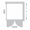 Roltechnik Душевая стенка "CDB 900" transparent