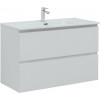 Aquanet Мебель для ванной Джейн 2.0 100 Flat подвесная белый сатин