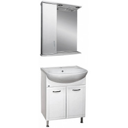 Misty Мебель для ванной Уют 60 L прямая белая