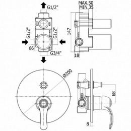 Смеситель для душа Paffoni Flavia FA015CR хром