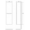 BelBagno Пенал для ванной FLY-MARINO-1500 Crema Opaco L