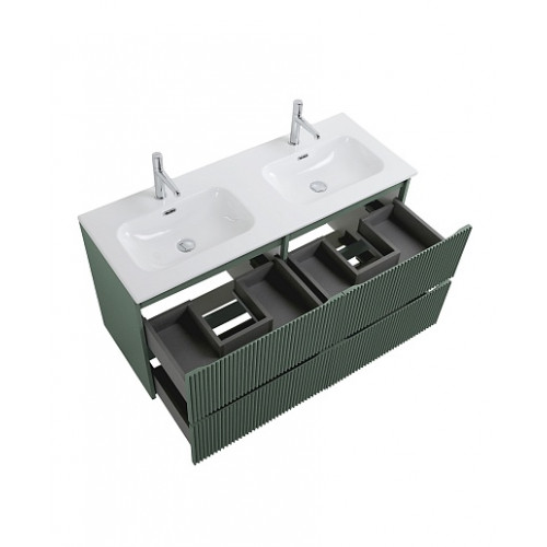 BelBagno Тумба с раковиной Uno 120 с 2 чашами подвесная Еловый матовый с раковиной CZR-8073-120-2