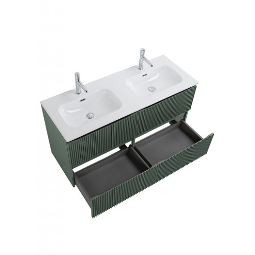 BelBagno Тумба с раковиной Uno 120 с 2 чашами подвесная Еловый матовый с раковиной CZR-8073-120-2