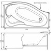 Aquanet Экран для ванны Palma R