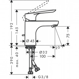 Смеситель для раковины Hansgrohe Logis Е 71177000 хром
