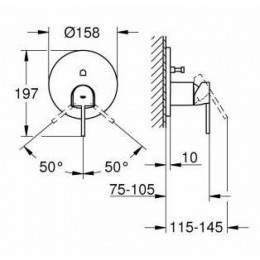Смеситель однорычажный для ванны GROHE Plus 24060003