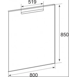 Зеркало Roca The Gap Original 80см, ZRU9302689, с подсветкой