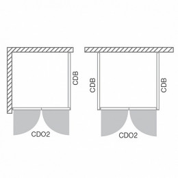 Roltechnik Душевая стенка "CDB 800" chinchilla