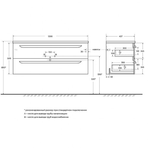 BelBagno Мебель для ванной Eco Cer-N 120 фисташковый софт CZR-8095-120 ручки чёрные